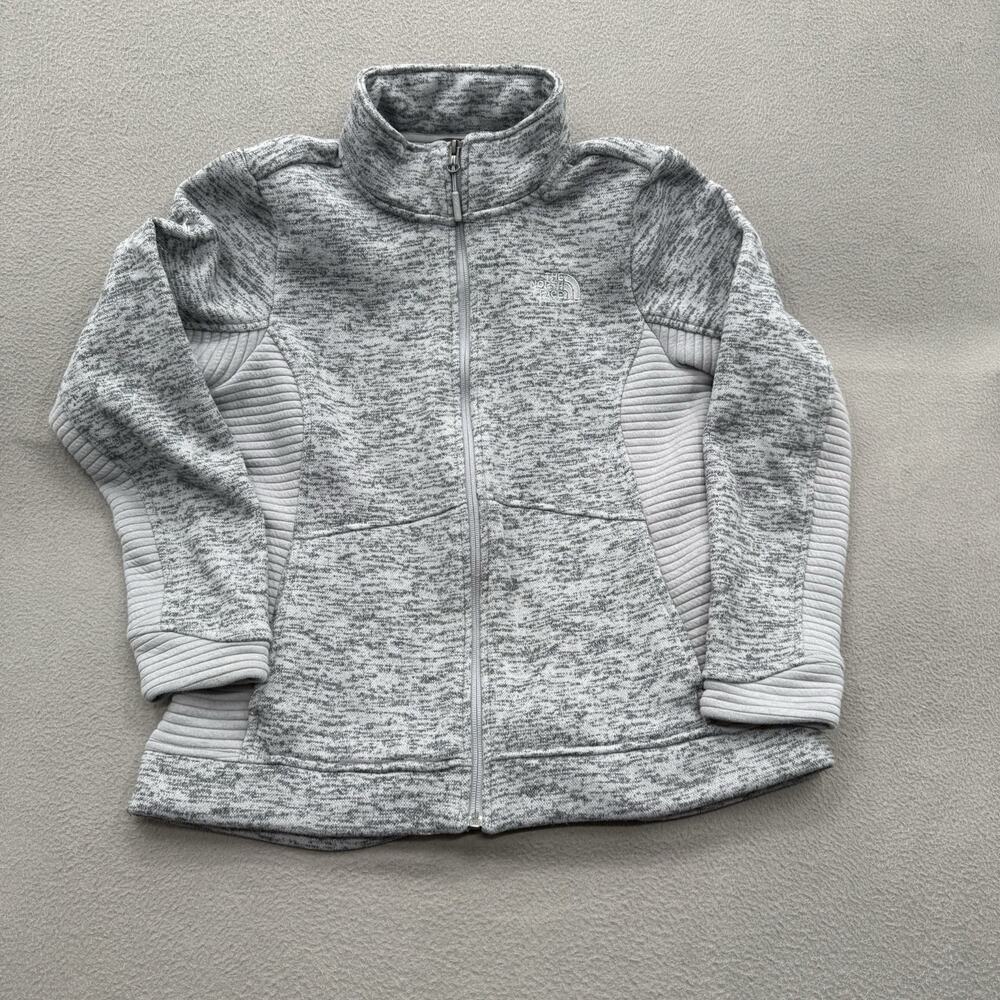 The North Face Jacket Womens Medium Gray Fleece Full Zip Beaver Creek Ski Resort